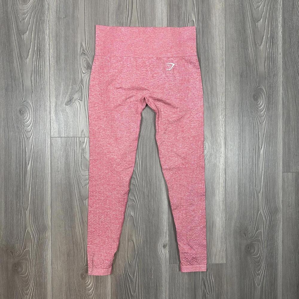 Gymshark Women's Vital Leggings in Coral Red Marl - Size S
